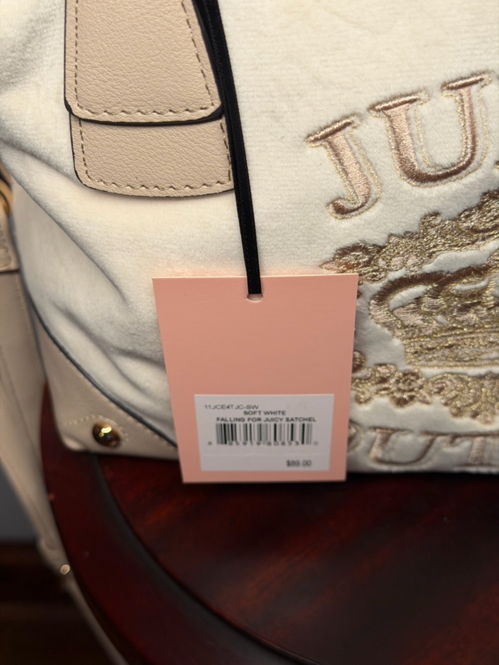 Juicy Couture Cream Embroidered Logo Satchel Duo - Picture 13 of 16